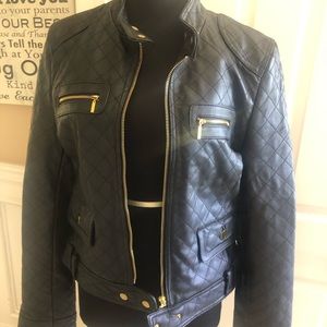 Black lamb leather jacket